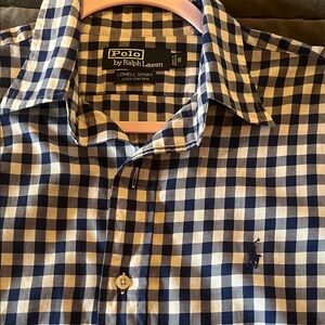 Polo by Ralph Lauren Navy and White Checkered Shirt-Vintage at its Finest!